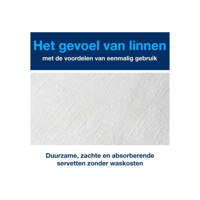 Dinerservet Tork Linstyle Premium 1/8 vouw 1-laags 390x390mm 50 vel wit 478145