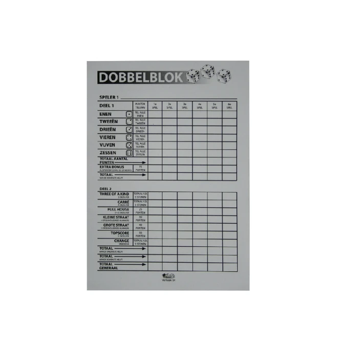 Dobbelblok Verhaak universeel 100 vel