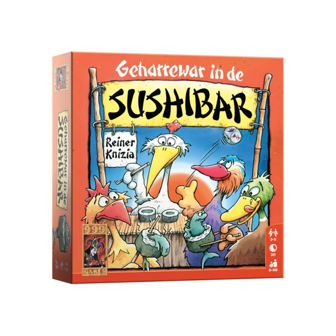 Dobbelspel Geharrewar in de Sushibar