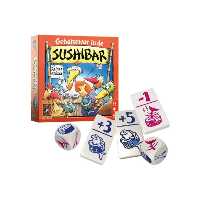 Dobbelspel Geharrewar in de Sushibar