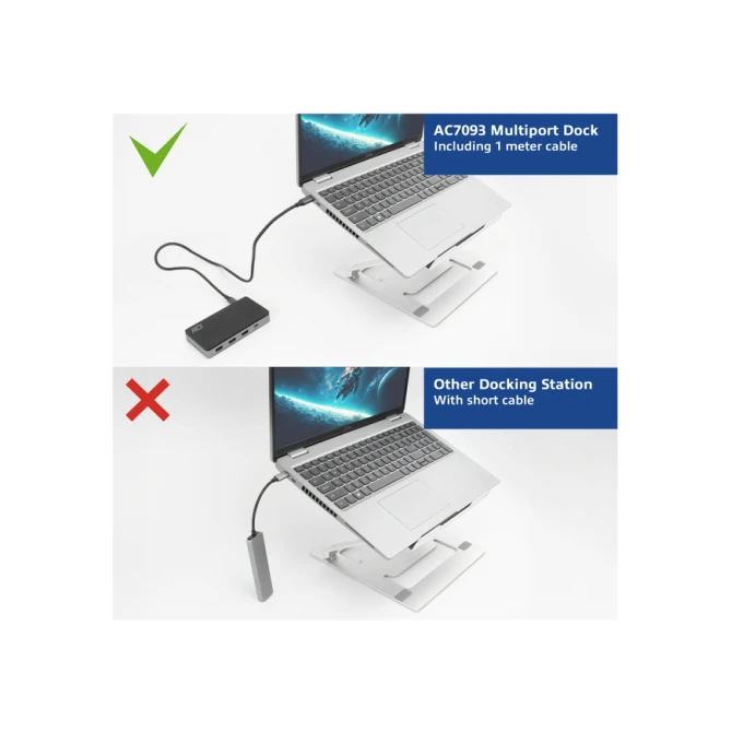 Dockingstation ACT USB-C 4K MST voor 2 HDMI monitoren