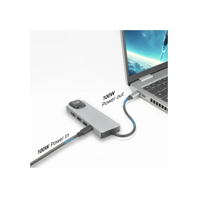 Dockingstation ACT USB-C 4K voor 1 HDMI monitor