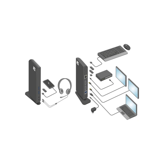 Dockingstation ACT USB-C Dual Monitor met laadpoort