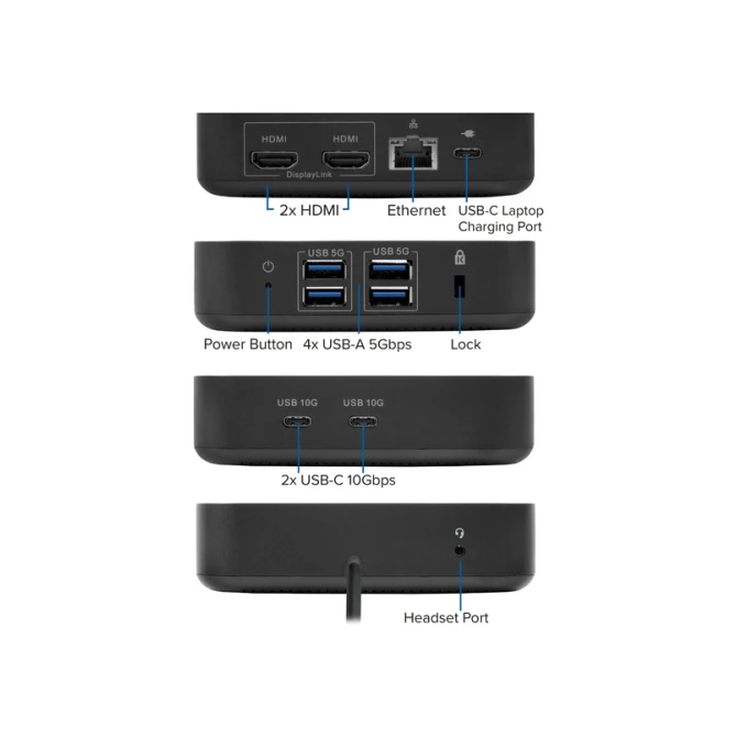 Dockingstation ACT USB-C Dual Monitor met Power Delivery