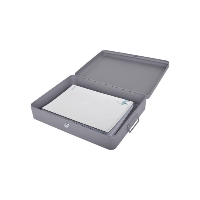 Documentenkist Pavo 370x280x90mm donkergrijs
