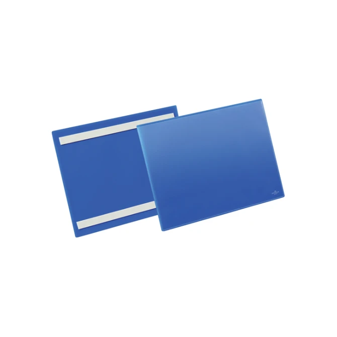 Documenthoes Durable zelfklevend A4 liggend blauw 50 stuks