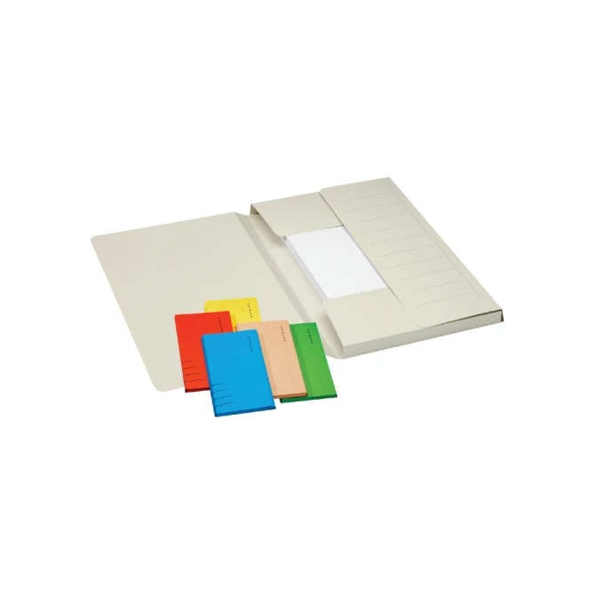 Dossiermap Djois Secolor Mammoet folio 3 kleppen 250gr recycled 360 x 250 mm chamois
