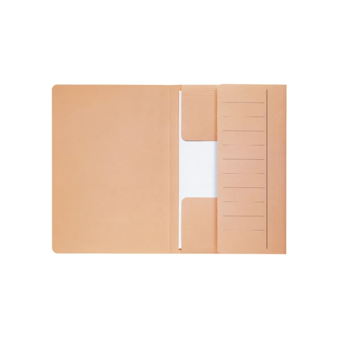Dossiermap Djois Secolor Mammoet folio 3 kleppen 250gr recycled 360 x 250 mm chamois