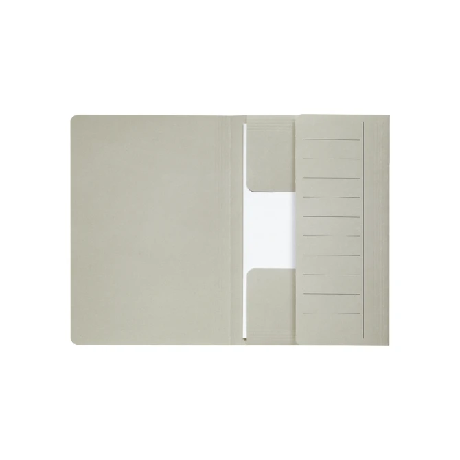 Dossiermap Djois Secolor Mammoet folio 3 kleppen 250gr recycled grijs 10 stuks