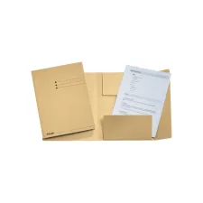 Dossiermap Esselte A4 3 kleppen manilla 275gr beige