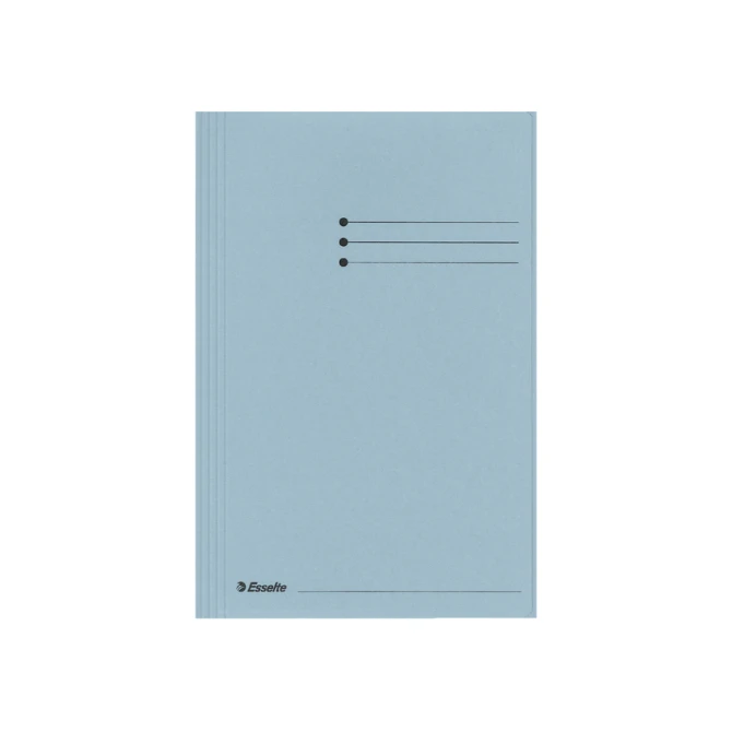 Dossiermap Esselte folio 3 kleppen manilla 275gr blauw
