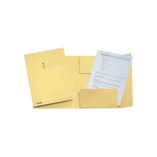 Dossiermap Esselte folio 3 kleppen manilla 275gr geel