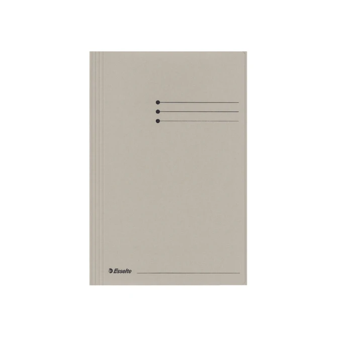 Dossiermap Esselte folio 3 kleppen manilla 275gr grijs