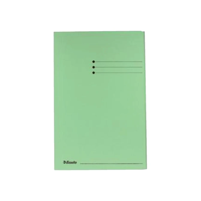 Dossiermap Esselte folio 3 kleppen manilla 275gr groen