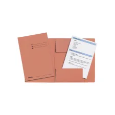 Dossiermap Esselte folio 3 kleppen manilla 275gr oranje Dossiermap Esselte folio 3 kleppen manilla 275gr oranje