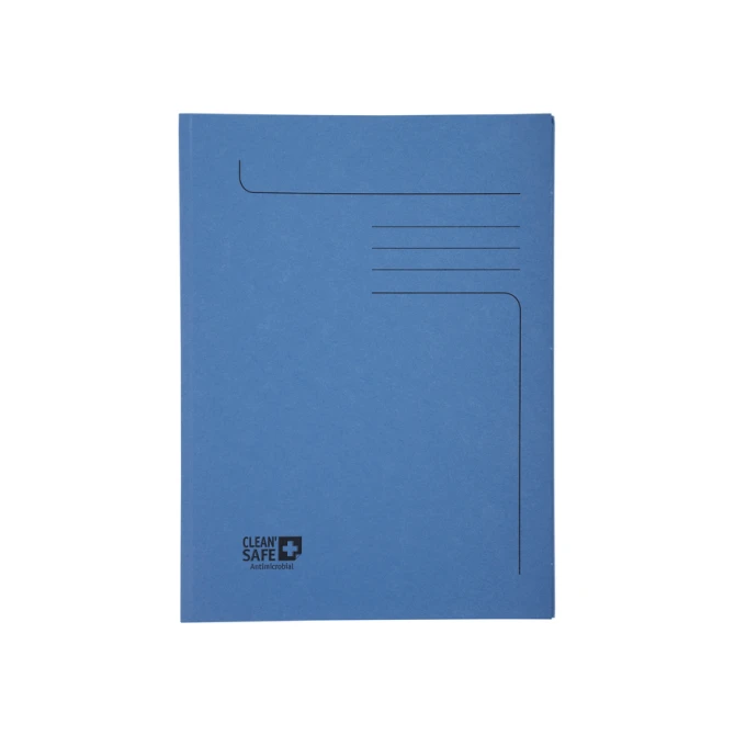 Dossiermap Exacompta Clean'Safe 2kleppen blauw 5 stuks