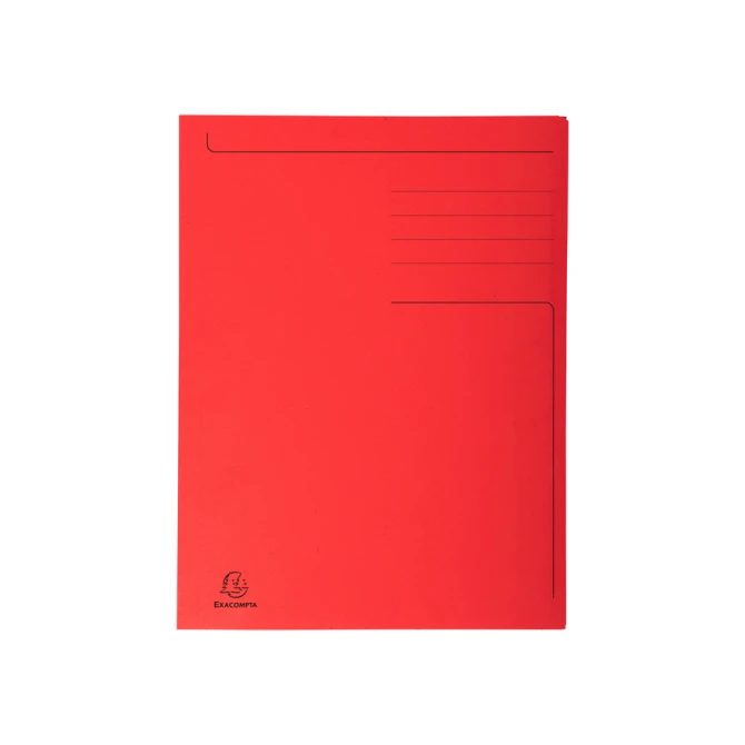 Dossiermap Exacompta Forever A4 3 kleppen 280gr rood