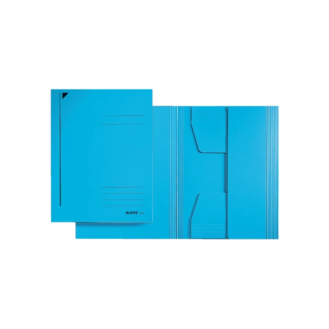Dossiermap Leitz A3 3 kleppen 430gr blauw