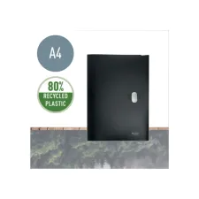 Dossiermap Leitz Recycle A4 3-kleps PP zwart Dossiermap Leitz Recycle A4 3-kleps PP zwart