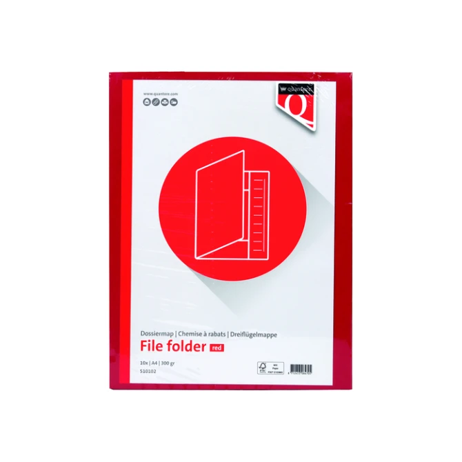 Dossiermap Quantore A4 250gr rood