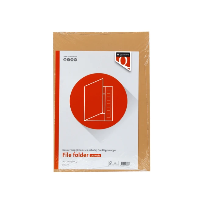 Dossiermap Quantore folio 250gr chamois