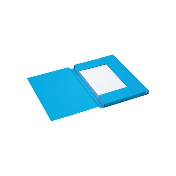 Dossiermap Secolor folio 3 klep 100% gerecycled karton 250 gr blauw