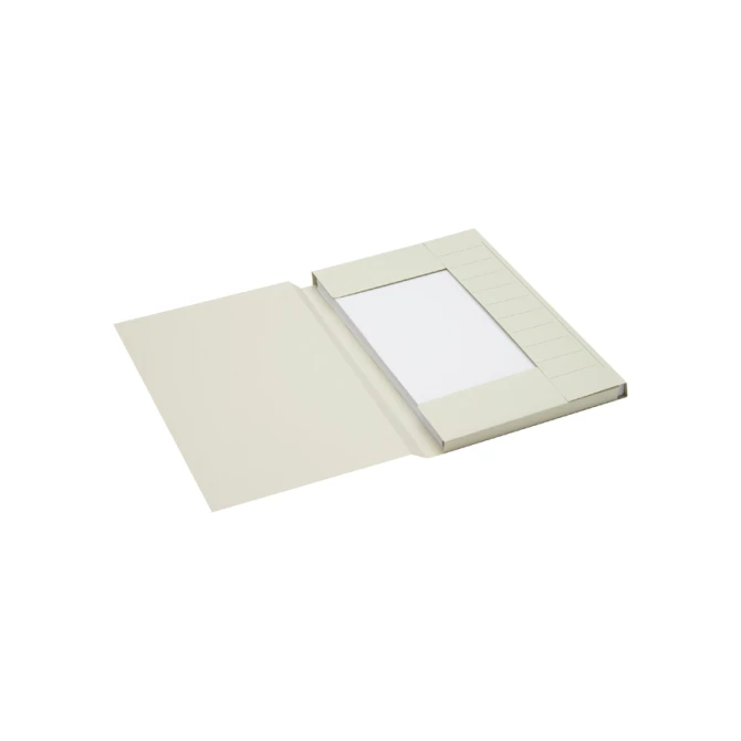 Dossiermap Secolor folio 3 klep 100% gerecycled karton 250 gr grijs