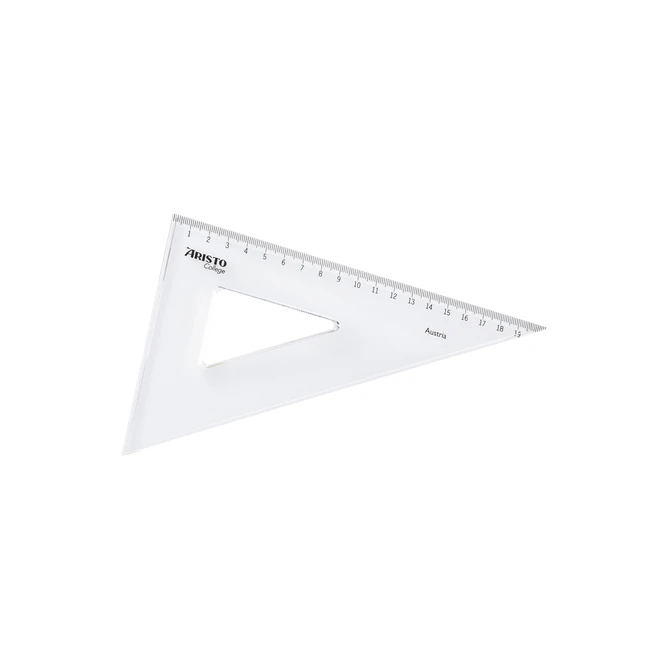 Driehoek Aristo 23620 200mm 30/60graden transparant