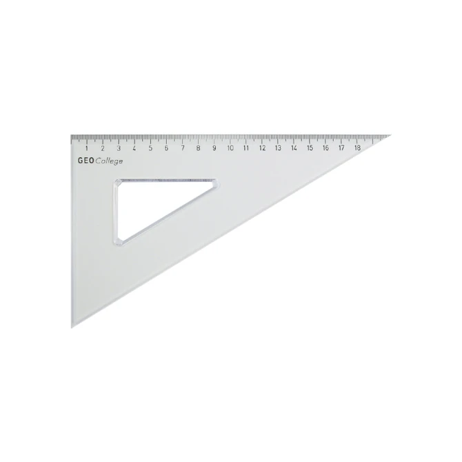 Driehoek Aristo 23620 200mm 30/60graden transparant