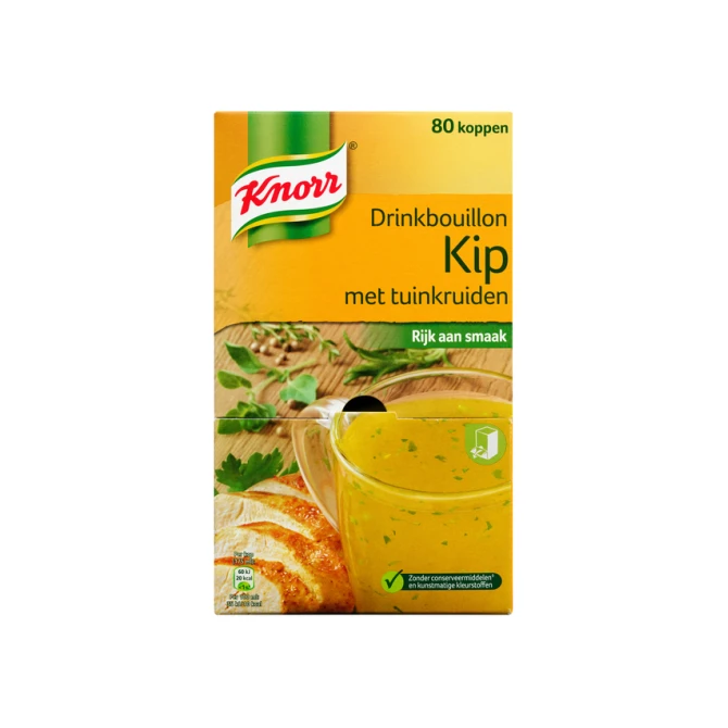 Drinkbouillon Knorr kip tuinkruiden 80 stuks