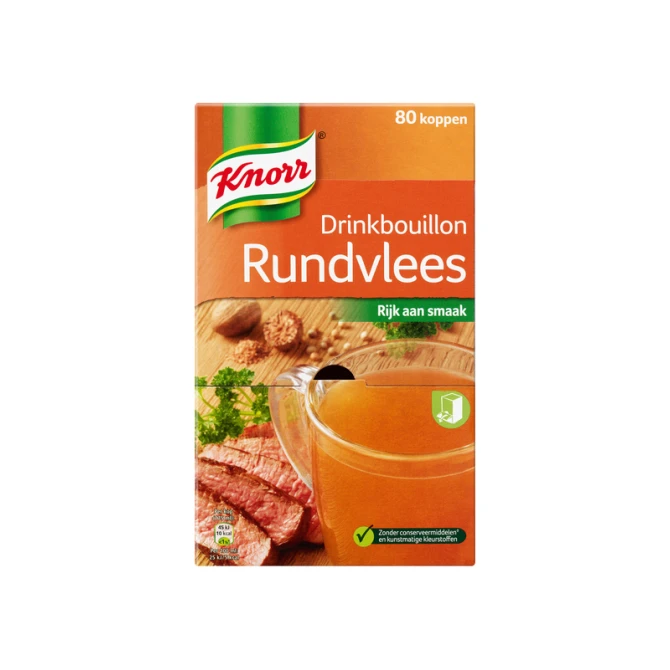Drinkbouillon Knorr rundvlees 80 stuks