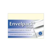 Dubbele kaart Papyrus Envelpack Design A6 105x148mm ivoor 894450 15 stuks