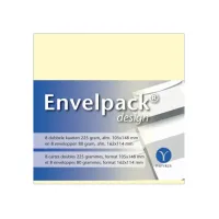 Dubbele kaart Papyrus Envelpack Design C6 114x162mm ivoor 894430 set van 8
