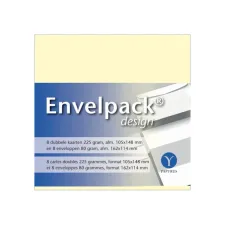 Dubbele kaart Papyrus Envelpack Design C6 114x162mm ivoor 894430 set van 8