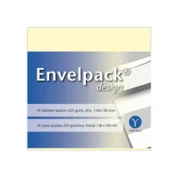 Dubbele kaart Papyrus Envelpack Design vierkant 130x130mm ivoor 894460 set van 10