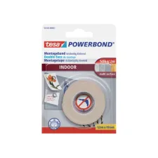 Dubbelzijdig montagetape tesa® Powerbond Indoor 1,5mx19mm wit