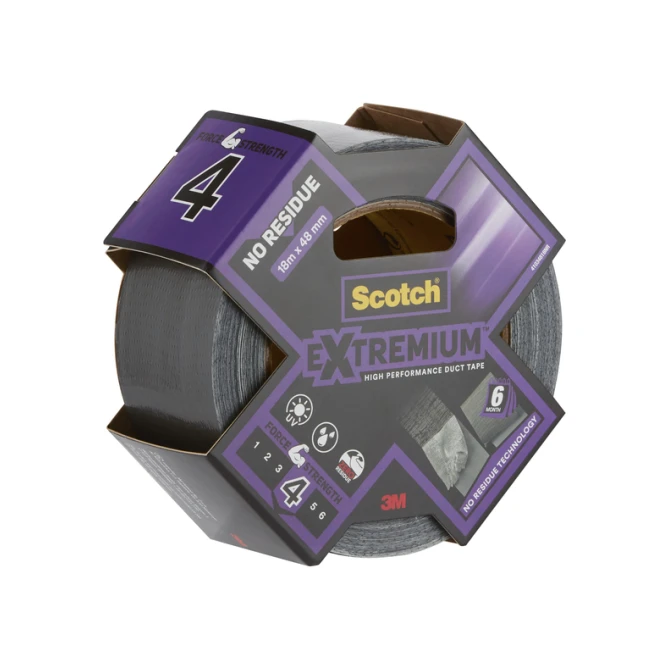 Duct tape Scotch Extremium no residue 18.2mx48mm grijs