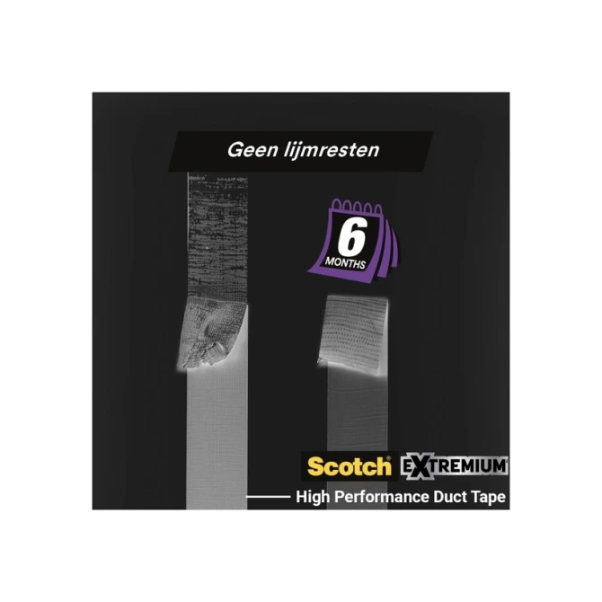 Duct tape Scotch Extremium no residue 18.2mx48mm grijs