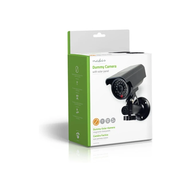 Dummy beveiligingscamera Nedis bullet solar buiten grijs