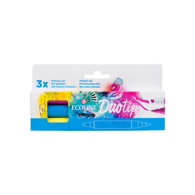 Duotip Talens Ecoline set à 3 stuks primair