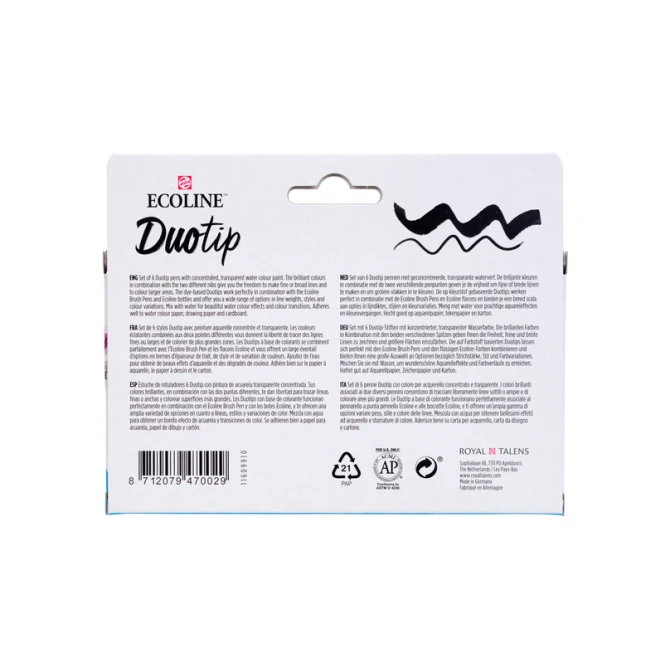 Duotip Talens Ecoline set à 6 stuks basis