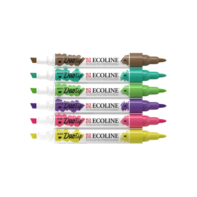 Duotip Talens Ecoline set à 6 stuks botanisch