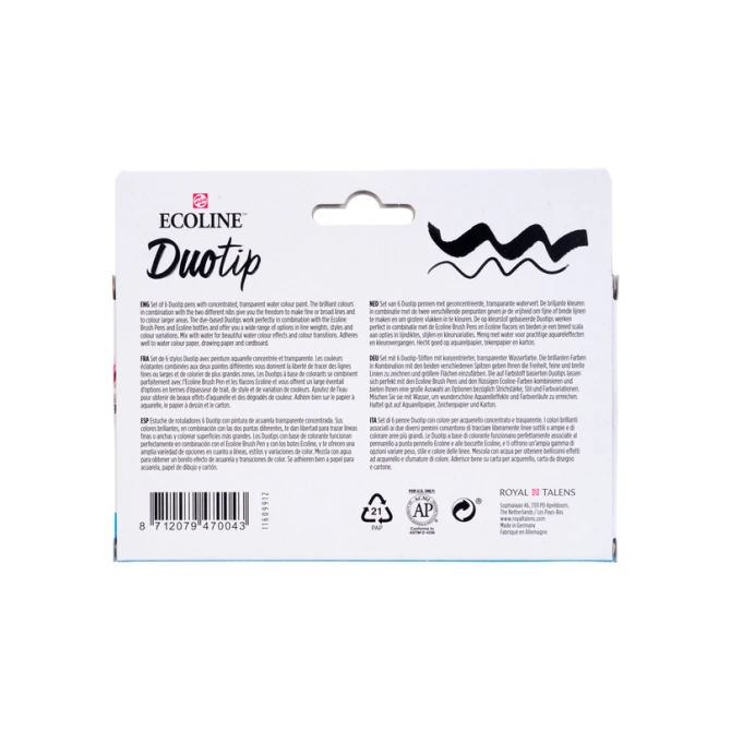 Duotip Talens Ecoline set à 6 stuks botanisch