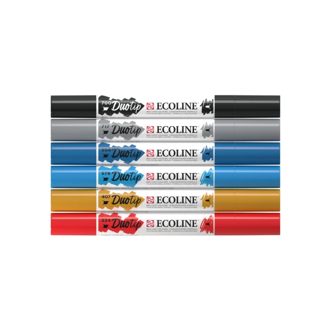 Duotip Talens Ecoline set à 6 stuks stadslandschap
