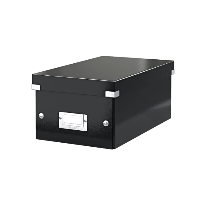 DVD-opbergdoos Leitz Click & Store WOW  gerecycled karton 206x147x352mm zwart