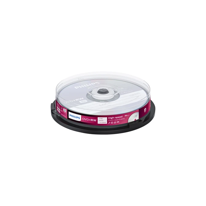 DVD+RW Philips 4.7GB 4x SP 10 stuks