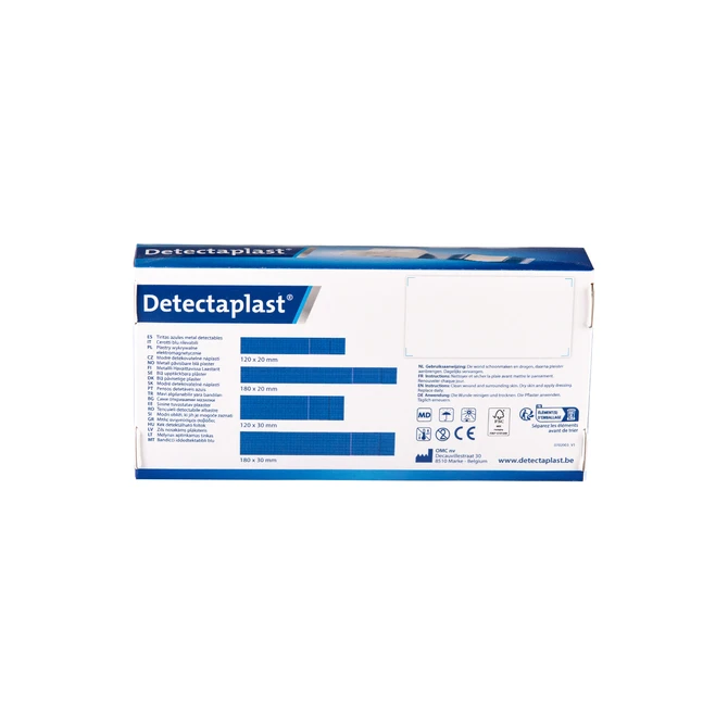 Elastische blauwe textielpleister Detectaplast 180x20mm 100 stuks