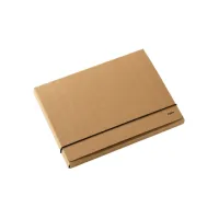 Elastobox Kraft Line A4 3 kleppen bruin Elastobox Kraft Line A4 3 kleppen bruin
