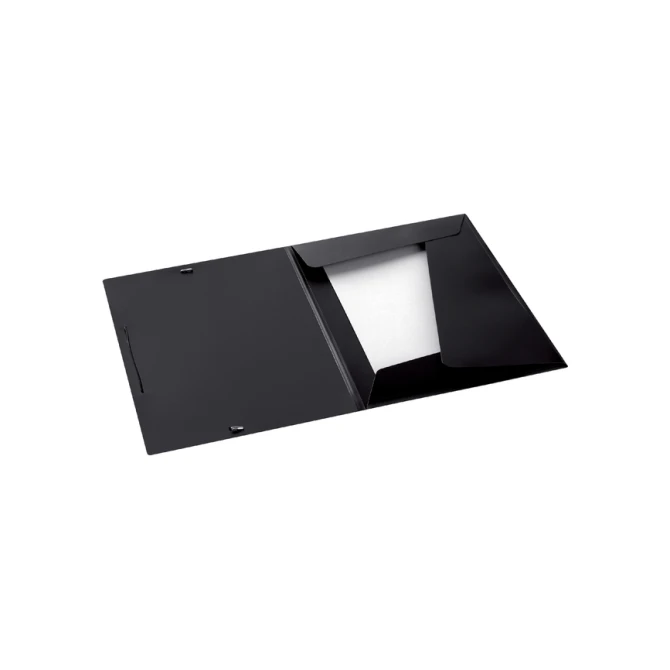 Elastomap Djois college file A4 3 klepppen PP zwart