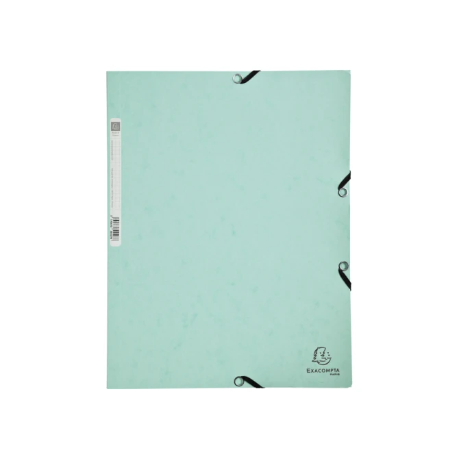 Elastomap Exacompta aquarel A4 3 kleppen 400gr glanskarton groen